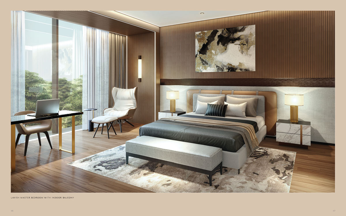 Lavish Master Bedroom With Indoor Balcony Rumah Entchante Residence BSD